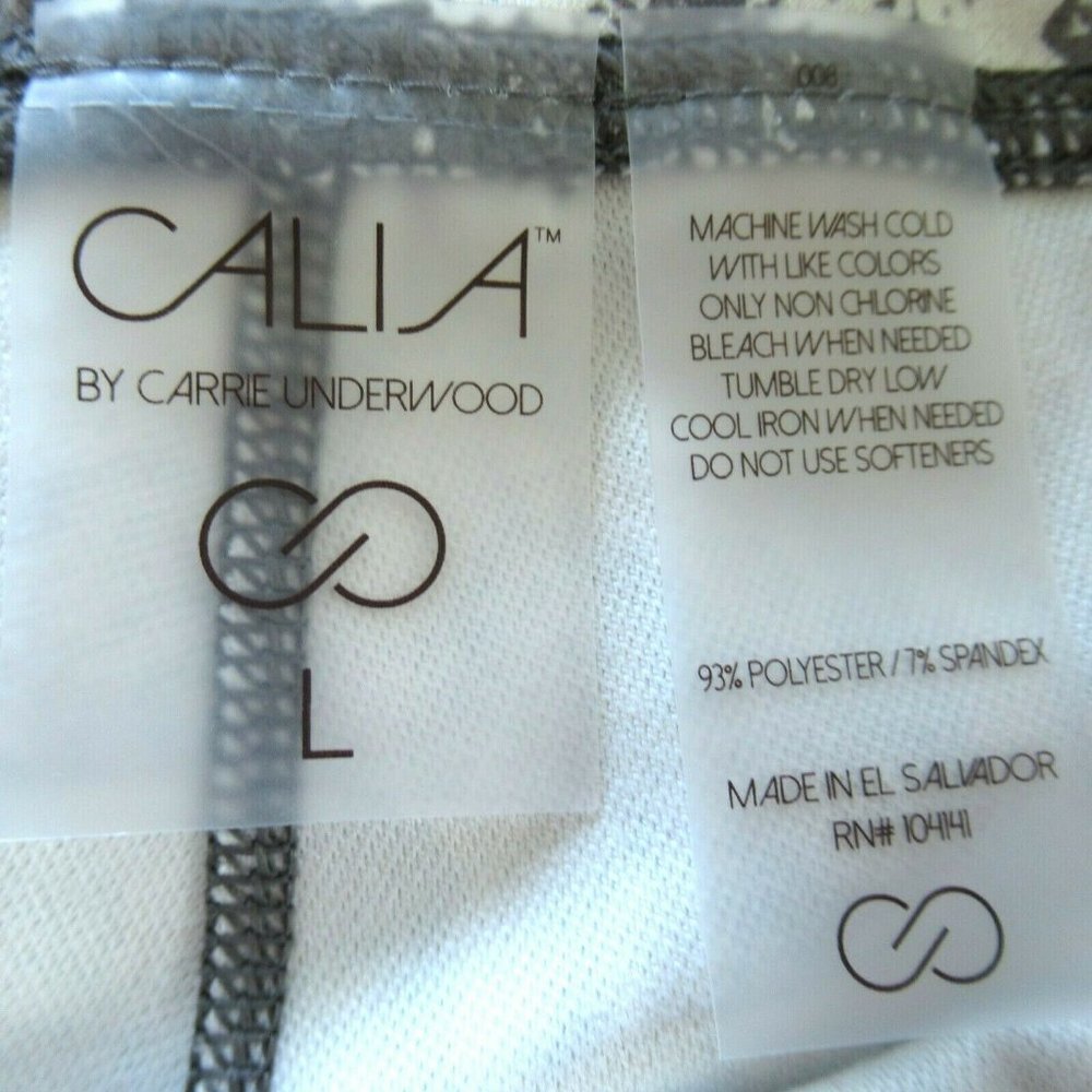 New Calia Carrie Underwood Tight Fit Leggings L Large Gray Cable Print - Picture 5 of 9